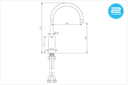 Curvato Slim Lever Curved Spout Tap